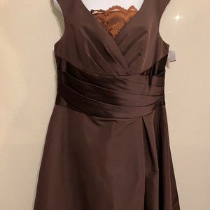 David's Bridal Brown Dress